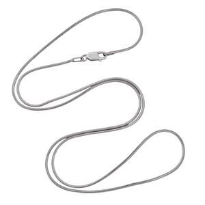 Estate Italy Sterling Silver 925 1mm Snake Chain Necklace 22"